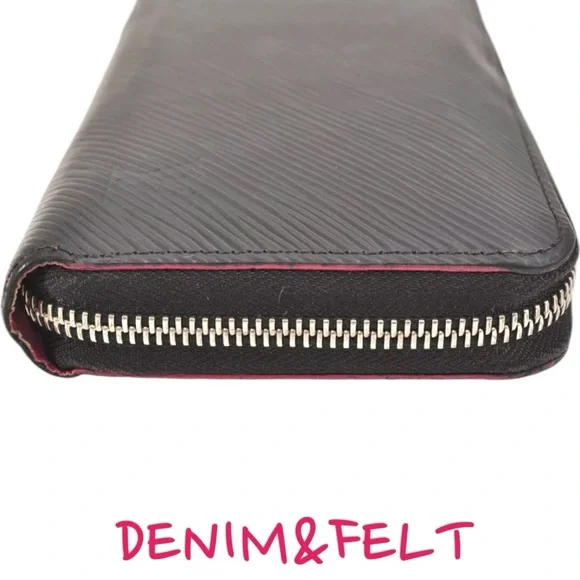 🩷Louis Vuitton Black/Pink Epi Zippy Long Wallet/Purse |PRELOVED | RARE!!🩷🖤🩷 - Picture 7 of 16